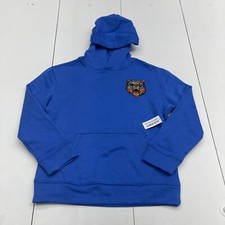 Old Navy Blue Graphic Pullover Hoodie Youth Boys Large New Defect