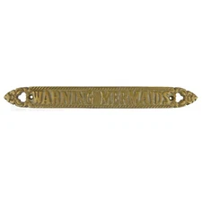 Warning Mermaids Aluminum Alloy Wall Plaque Sign Nautical Beach Boat Decor