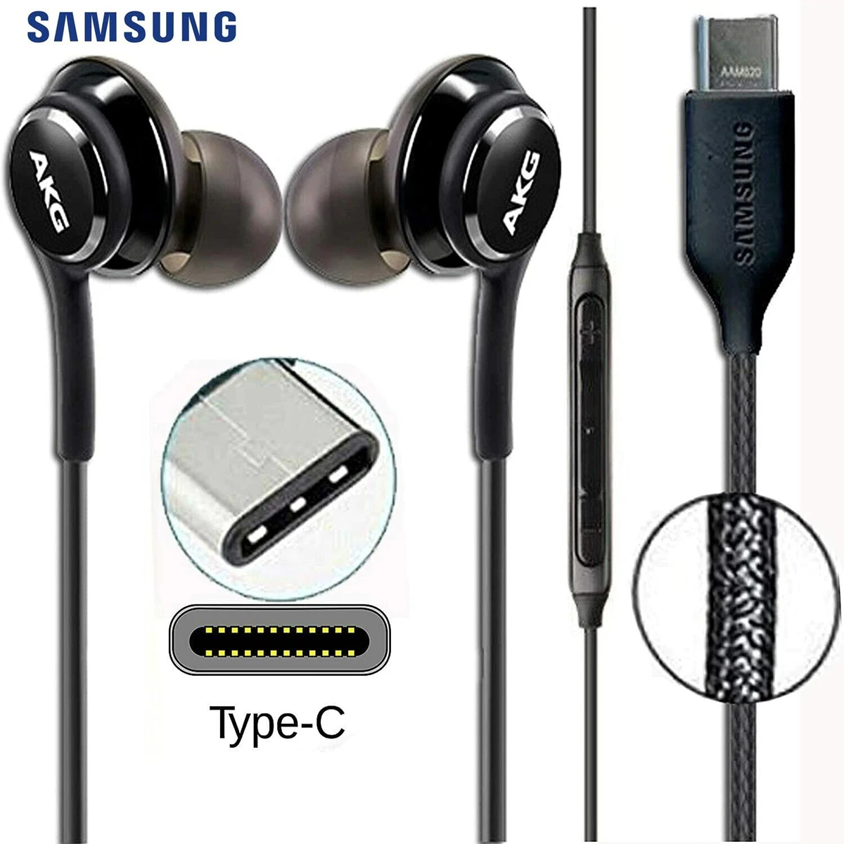 Samsung Galaxy Note 10 AKG USB-C Headphones Wired Type C Earbuds Note10  Plus