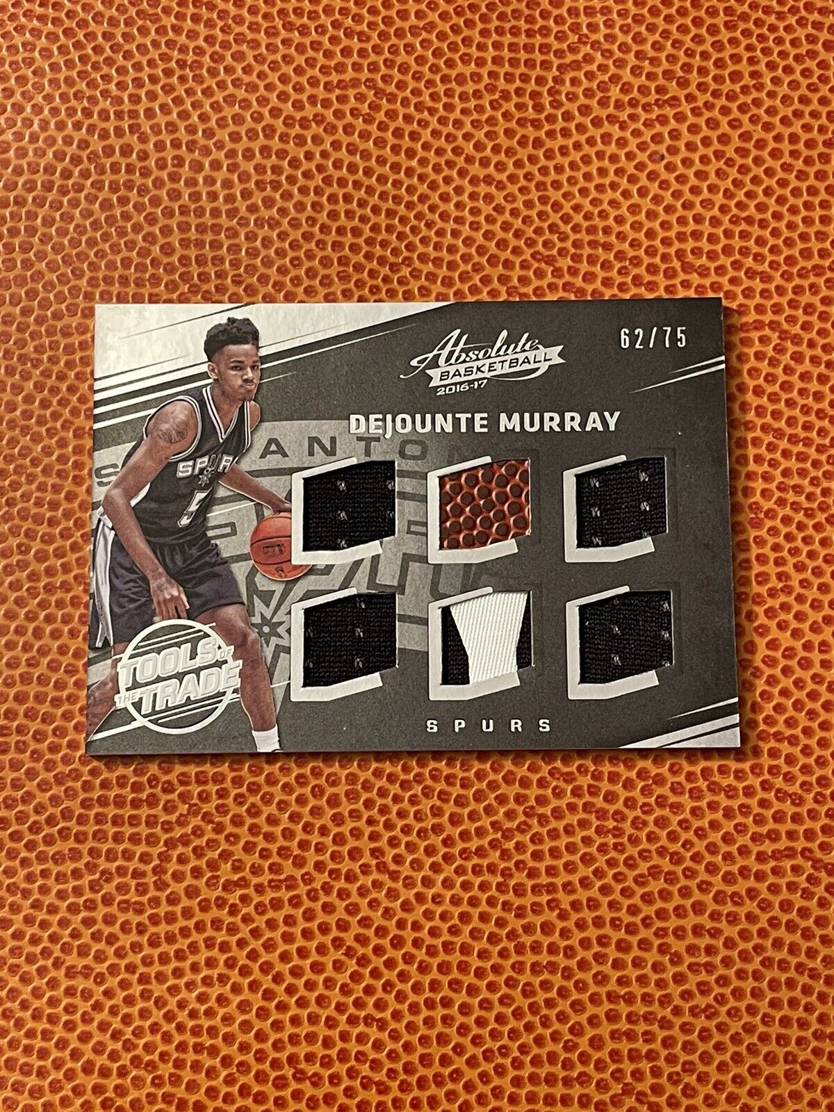 DEJOUNTE MURRAY RC 2016-17 Absolute Tools Of Trade 6 Patch Rookie #'d/75 -  Spurs | eBay