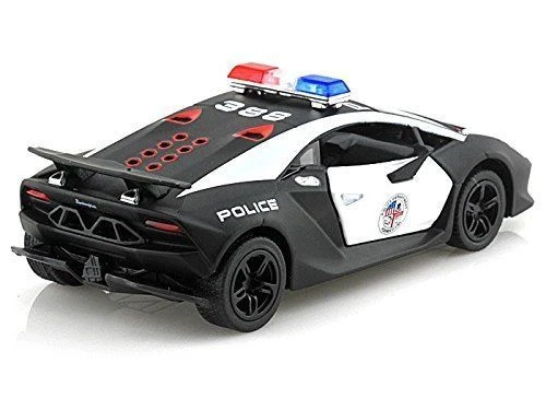 Nuevo 5" Kinsmart Lamborghini Sesto Elemento Coche de Policía Diecast Modelo Juguete 1:38 Foto 3 de 3