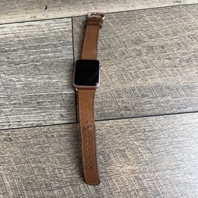 Apple Watch Sport 1st Gen 7000 Series Smartwatch Brown Strap 38mm Aluminum Case