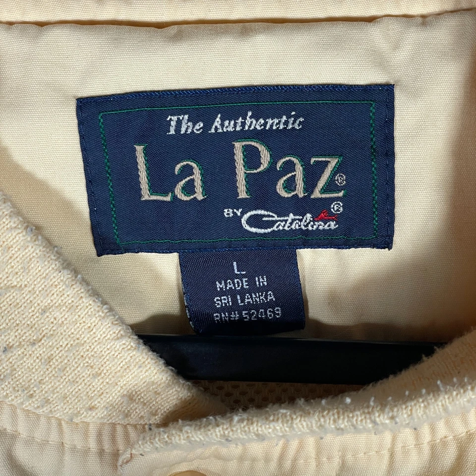 Chaqueta Bomber La Paz By Catalina Para Hombres RARA AMARILLA Talla L Bolsillos con Cremallera Completa VENTILADA Foto 2 de 4