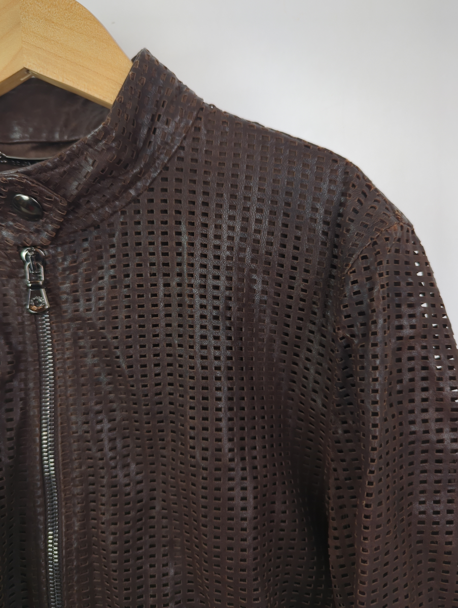 DOLCE & GABBANA Men's Sz IT 44 US XS Brown Lambskin Leather