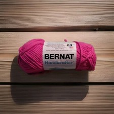 Bernat Handicrafter Cotton Yarn Solids HOT PINK 1 BALL 1.75 OZ 80YD 100 COTTON