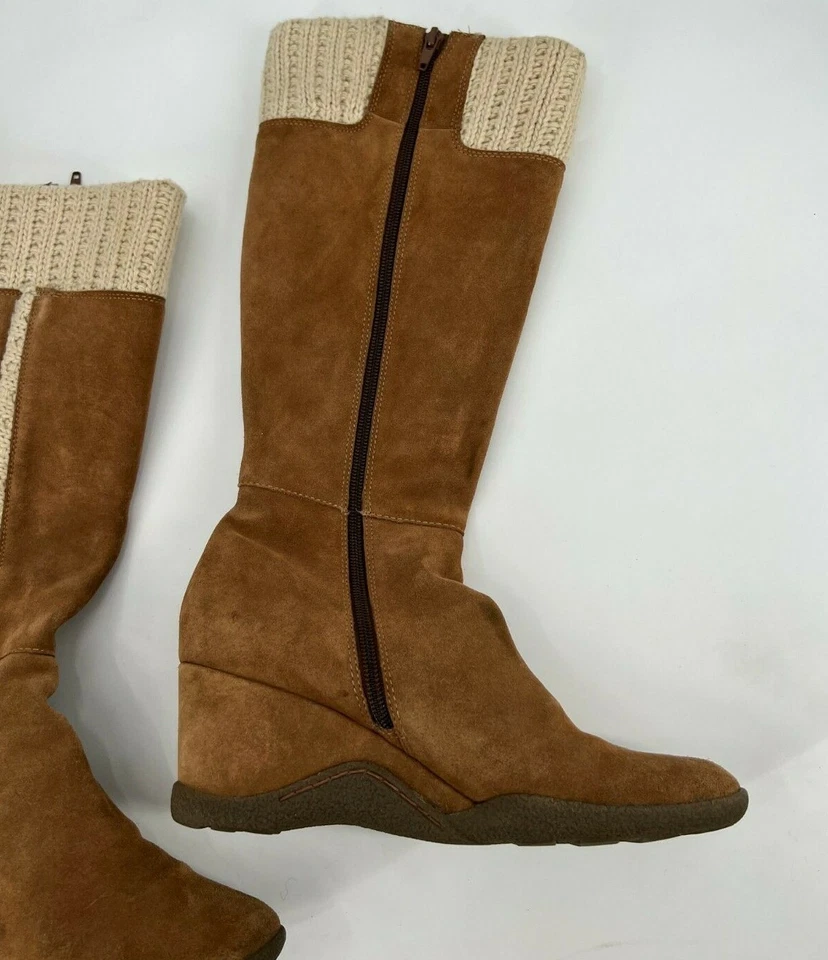 Botas de invierno A.N.A A New Approach Alomost hasta la rodilla marrón gamuza para mujer talla 7M Foto 3 de 4