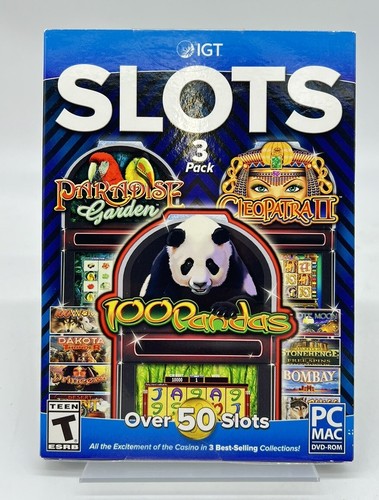 100 Pandas IGT Slots 3 Collection Pack PC/Mac DVDROM Over 50 Slots / NEW SEALED