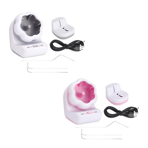 Machine à Enfiler Les Perles électrique - Bol Tournant Automatique - Pour Perles D'argile Et Bijoux DIY - Rose - 4
