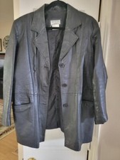 Womens Black Leather Coat