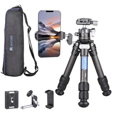 Carbon Fiber Mini Tripod Kit Lightweight Portable Tabletop Tripod With BallHead