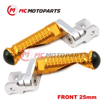 For Aprilia Shiver 750 07-17 16 15 14 13 MPRO 25mm Extended GOLD Front Foot Pegs