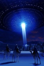 PLAQUE MÉTAL  ufo ovni extraterrestre  30 X 20 CM