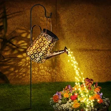 Solar Watering Can with Lights,Solar Outdoor Garden Decor Waterproof Large Ha...