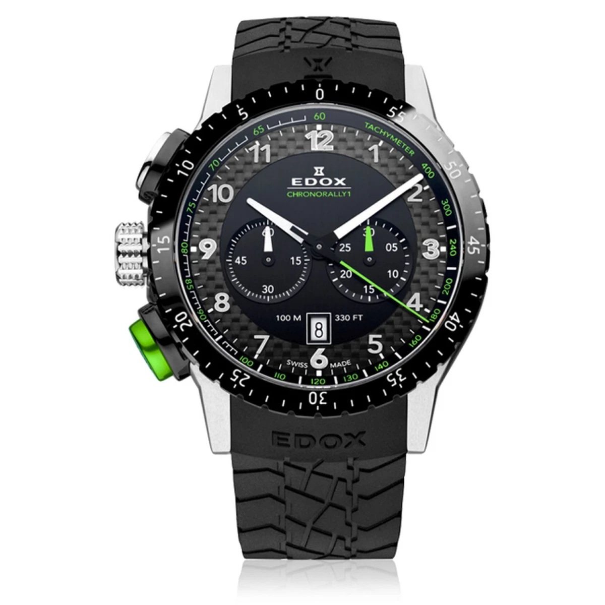 EDOX 10305 3NV NV Men's Chronorally 1 Black Quartz Watch