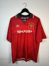 Authentic Umbro Manchester United 1994-1996 Home Shirt #17 Cole. Size XL