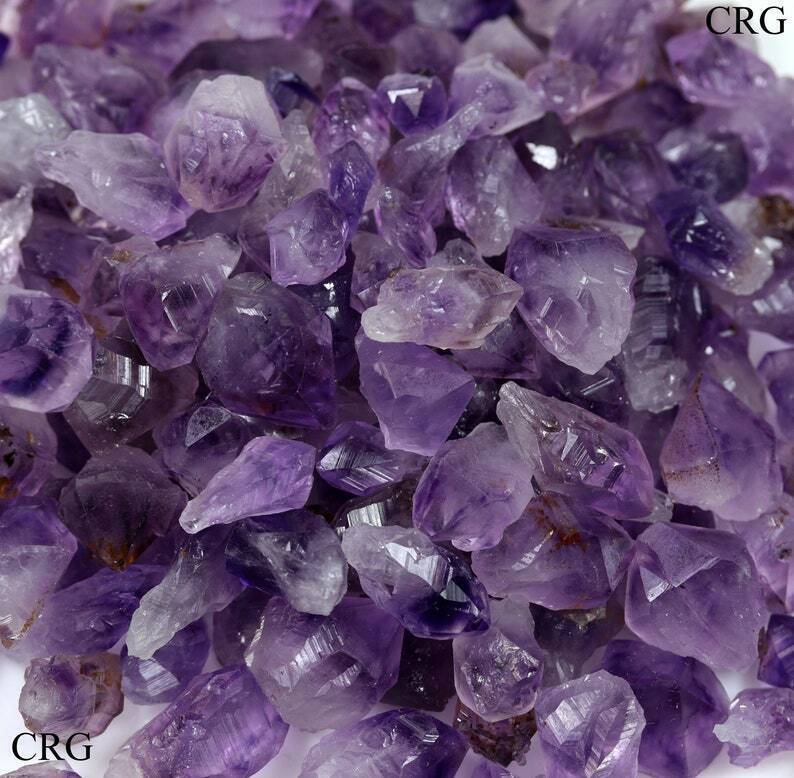 100%Natural Purple Amethyst Crystal Rough Birthstone Healing crystals  gemstone