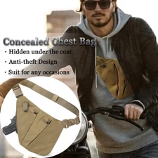 Anti Theft Mens Shoulder Pistol Bag Concealed Carry Tactical Storage Gun Holster