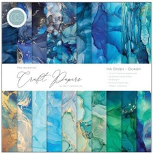 Craft Consortium - Ink Drops - Ocean, DS Paper Pad 12"x12" 30/Pkg - CCPAD018
