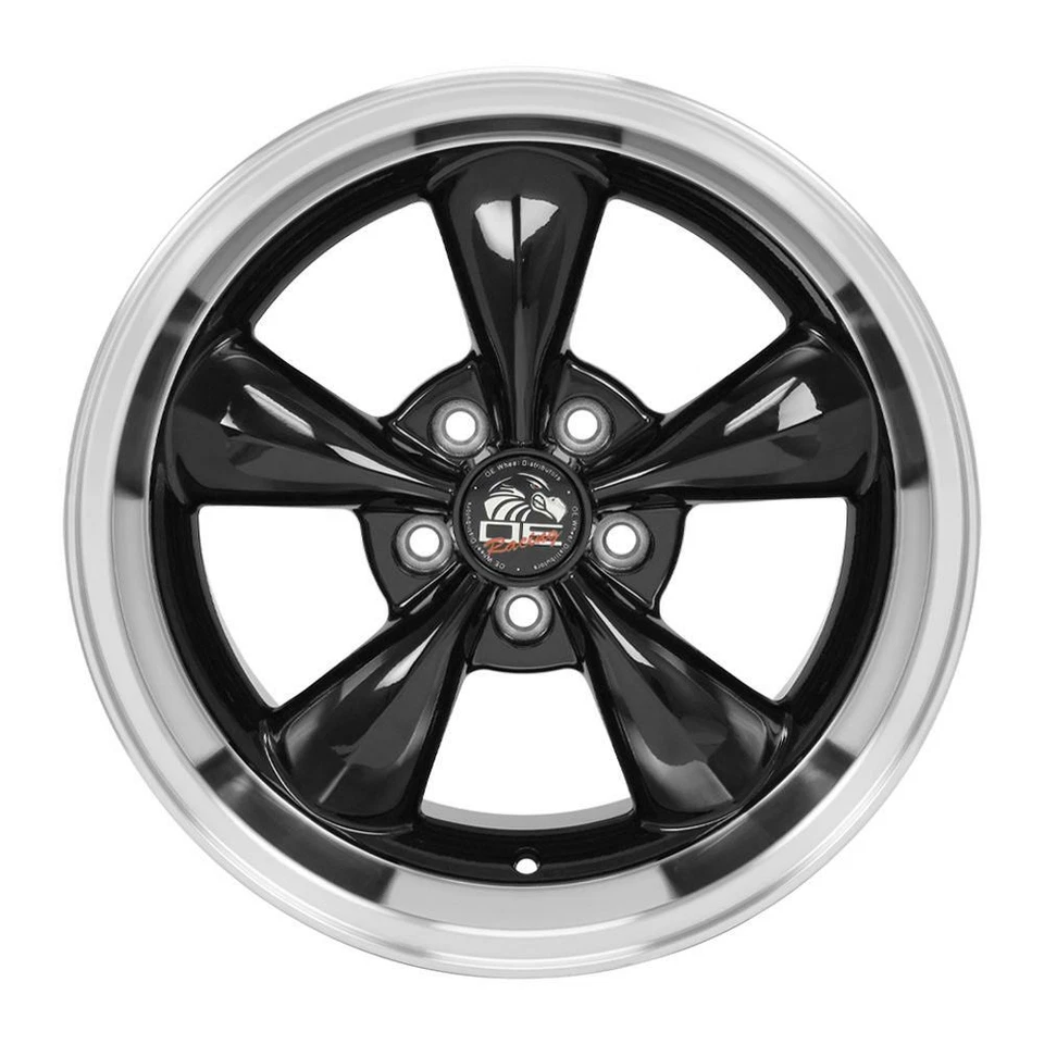 Rueda trasera 17x10,5 para Ford Mustang Bullitt estilo llanta negra W1X Foto 2 de 4