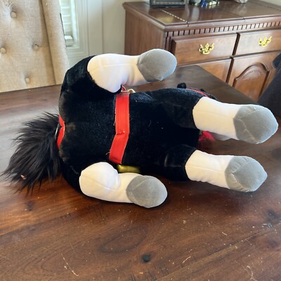 Vintage Disney Store Mulan Khan 16” Black Horse Plush