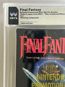 NES Final Fantasy Nintendo Promotional Offer Not For Resale Wata 8.5 Top Pop!