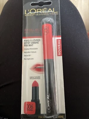 L'Oréal Infaillible Rouge à Lèvres Infaillible Matte 006 DISTURBIA Rouge - Red - Photo 1/2