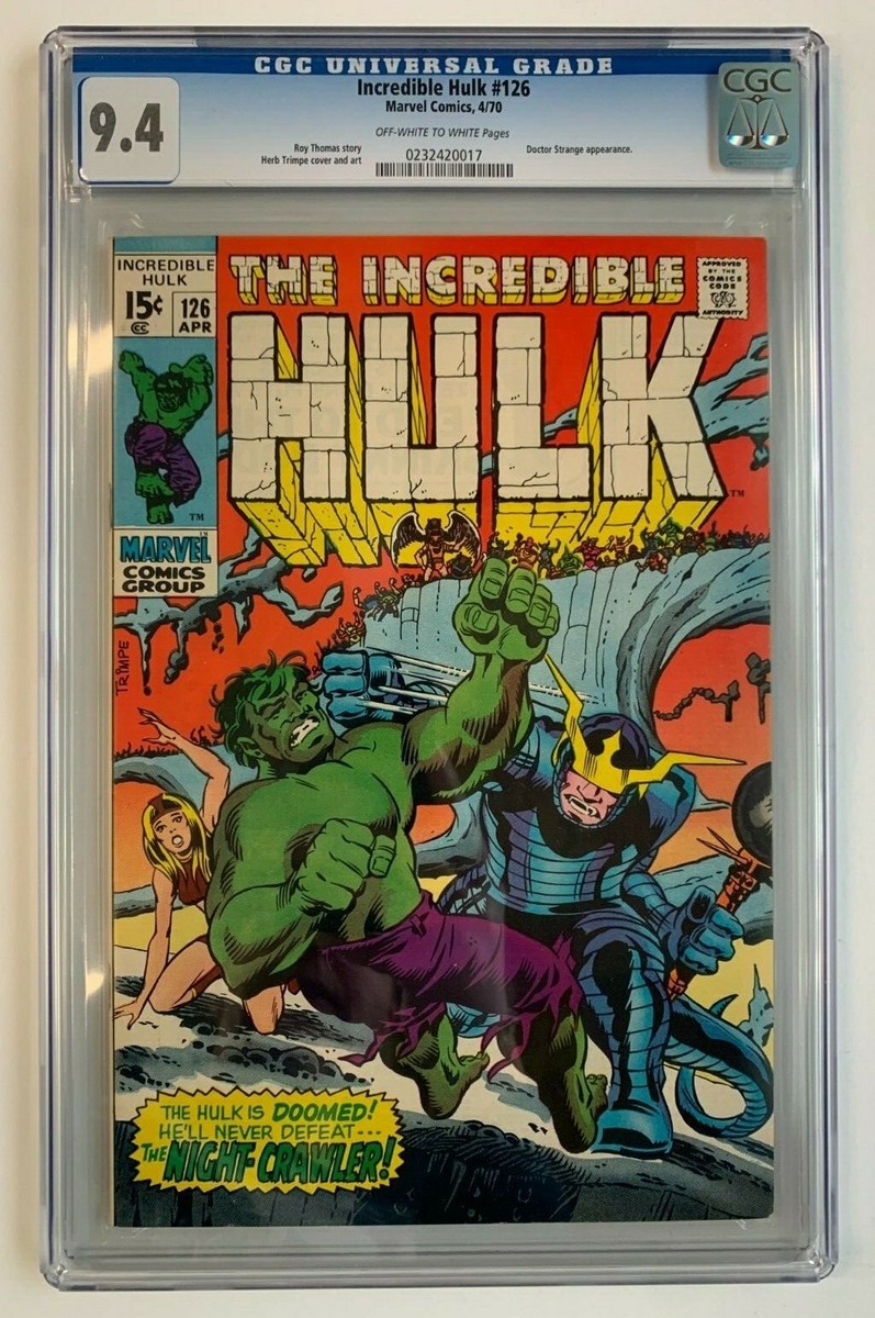 INCREDIBLE HULK #126, Marvel, CGC 9.4, Herb Trimpe cover, Doctor