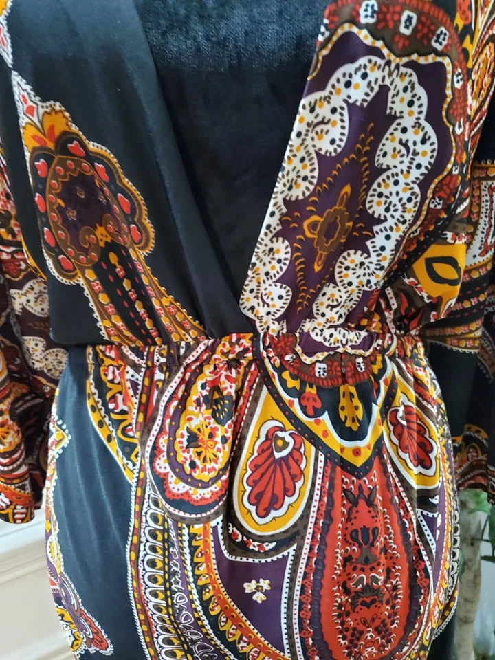 Vestido Cristinalove Negro Cachemira Poliéster Manga Larga Informal Hasta la Rodilla XL Foto 3 de 4