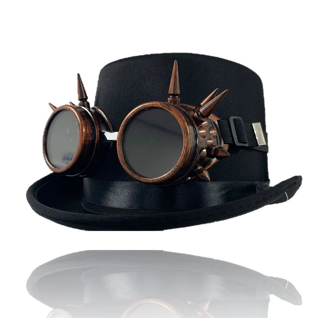 Xijobido Sombrero Steampunk Con Mano Esquelética Y Engranajes, Unisex, Ideal Para Halloween Y Cosplay