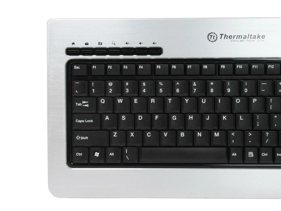 Thermaltake A2477 Silver/Black 103 Normal Keys 7 Function Keys USB Slim Soprano  - Image 4 of 4