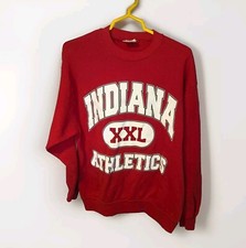 IU Indiana Hoosiers Pullover Sweatshirt Red Oak Men's L made in USA