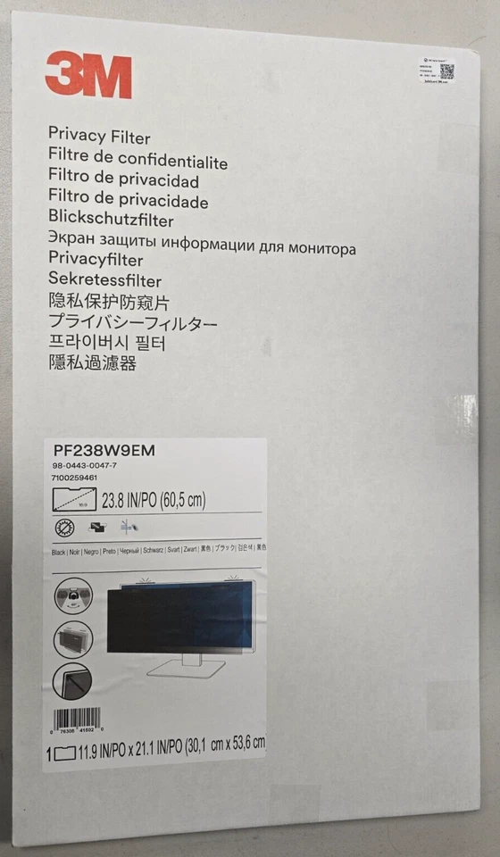 3M PRIVACY FILTER FOR 24-INCH WIDESCREEN MONITOR - DISPLAY PRIVACY FILTER - Image 2 of 3