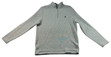 Izod Sweater Mens Size Large Gray Long Sleeve