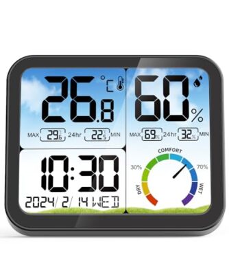 Digital Indoor Room Thermometer - 5.8'' Extra Large Display Temperature Humid...
