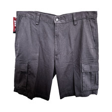 Dockers Dark Charcoal Gray Washed Cargo Shorts 100 Cotton