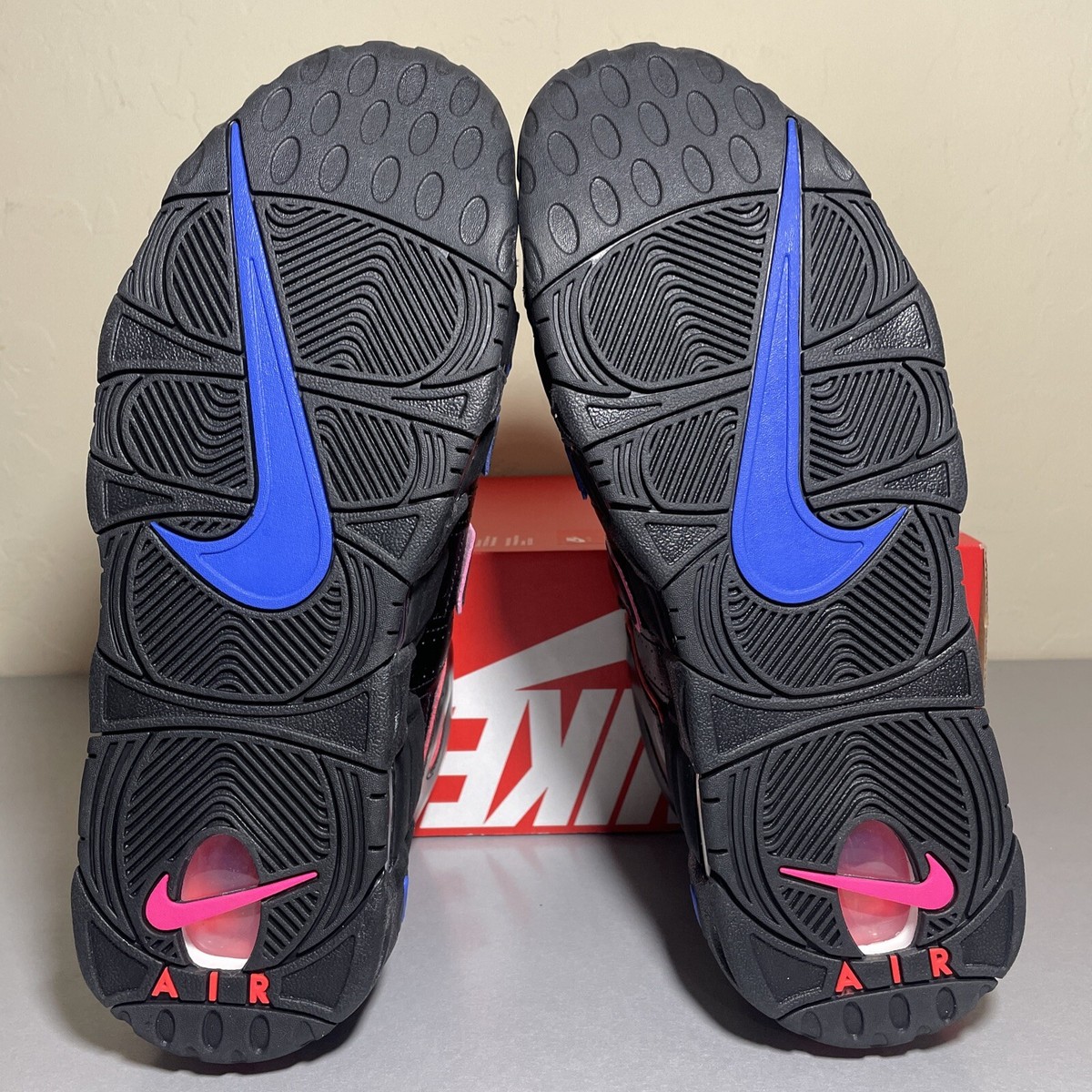 Nike Air More Uptempo 96 Electric Black Bright Crimson Blue Nike Air More Uptempo 96 Electric Black Bright Crimson Blue
