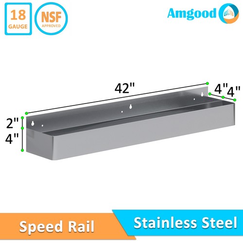 42 in. Abreast Double Tier Stainless Steel Speed Rail Rack - Picture 3 of 6