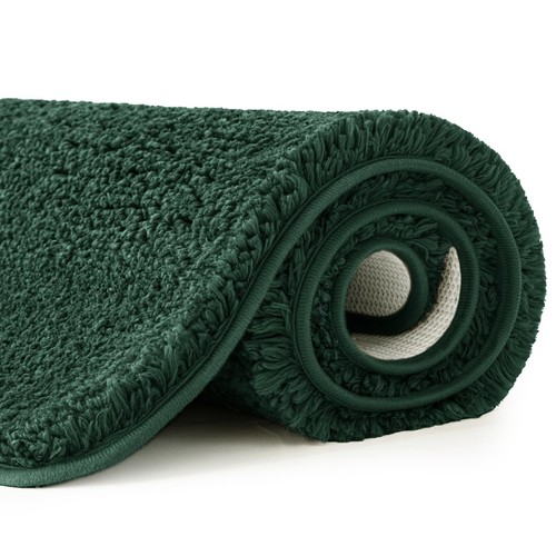 Dark Green Absorbent Bath Rugs Soft Bathroom Mats Non-Slip and Quick-Drying f... - Picture 7 of 7