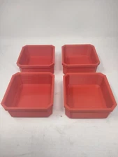 4 Red Low Profile Storage Bin Tray for Milwaukee Packout Organizer