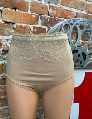 Mutandine Rhonda Shear A Vita Alta, Beige Nude, Senza Cuciture, Slip Donna, Nuove Con Etichette