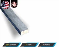 3/8" x 1" Steel Flat Bar - Metal Stock - Mild Steel - 11" inch Long