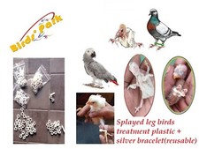 Straight leg syndrome/Splayed leg bird treatment Bracelet for Pigeons Grey 14pcs