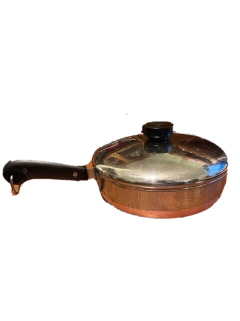 Vintage Pre 1968 Revere Ware 8" Skillet with Lid