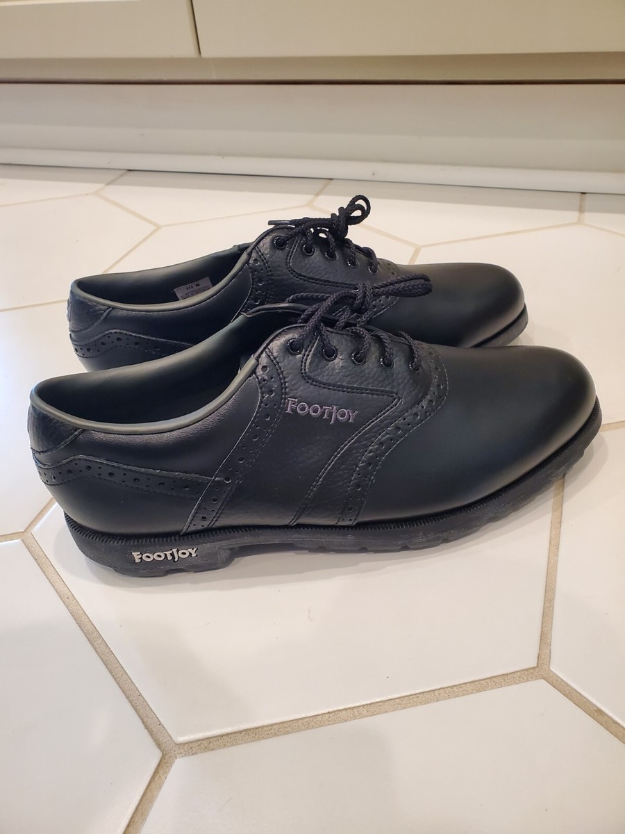 Footjoy golf shoes men\'s 11 black lace leather Oxford GreenJoys s-l400.jpg main image 4