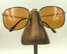 Vintage Lamy CM21 L124 Black Gold Metal Oval Sunglasses France FRAMES ONLY