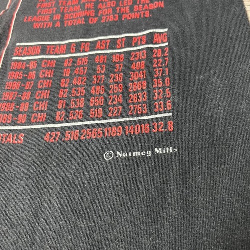 Michael Jordan Shirt Adult Medium Black Vintage Nutmeg Mills Chicago Bulls - Picture 4 of 16