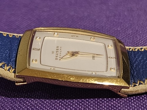 Skagen Womens Watch 380SGLN Blue And Gold Tone Watch **Untested As-Is** - Picture 4 of 15