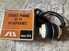 Vintage 1980s Soundesign Stereo Phonic Hi-Fi Headphones in box Model 334