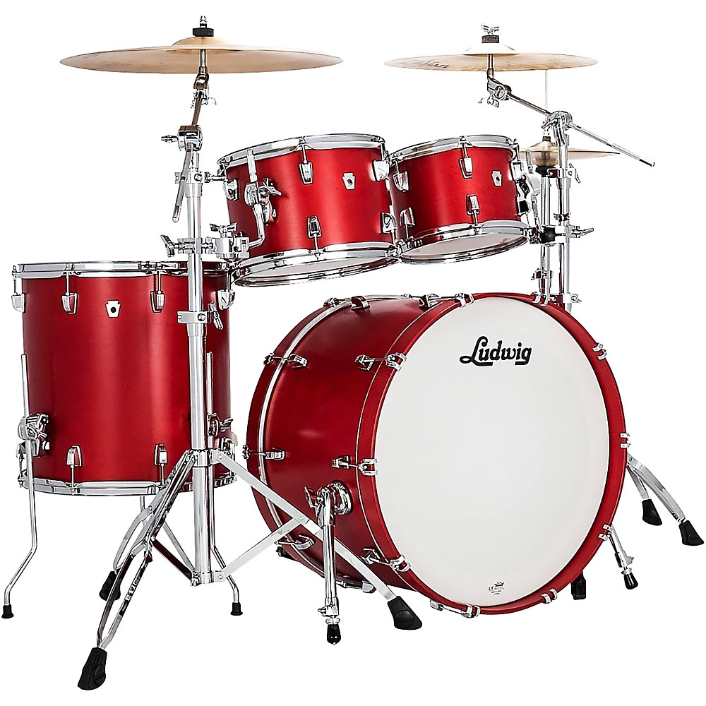 Ludwig NeuSonic 4-Piece Mod 2 Shell Pack With 22'' Bass Drum Satin Diablo Red
