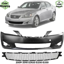 Front Bumper Cover Fascia & Lower Grille Kit For 2009-2010 LEXUS IS250 IS350